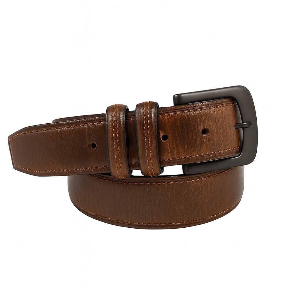 Classic Distressed Look Genuine Leather Brown Belt Size 40